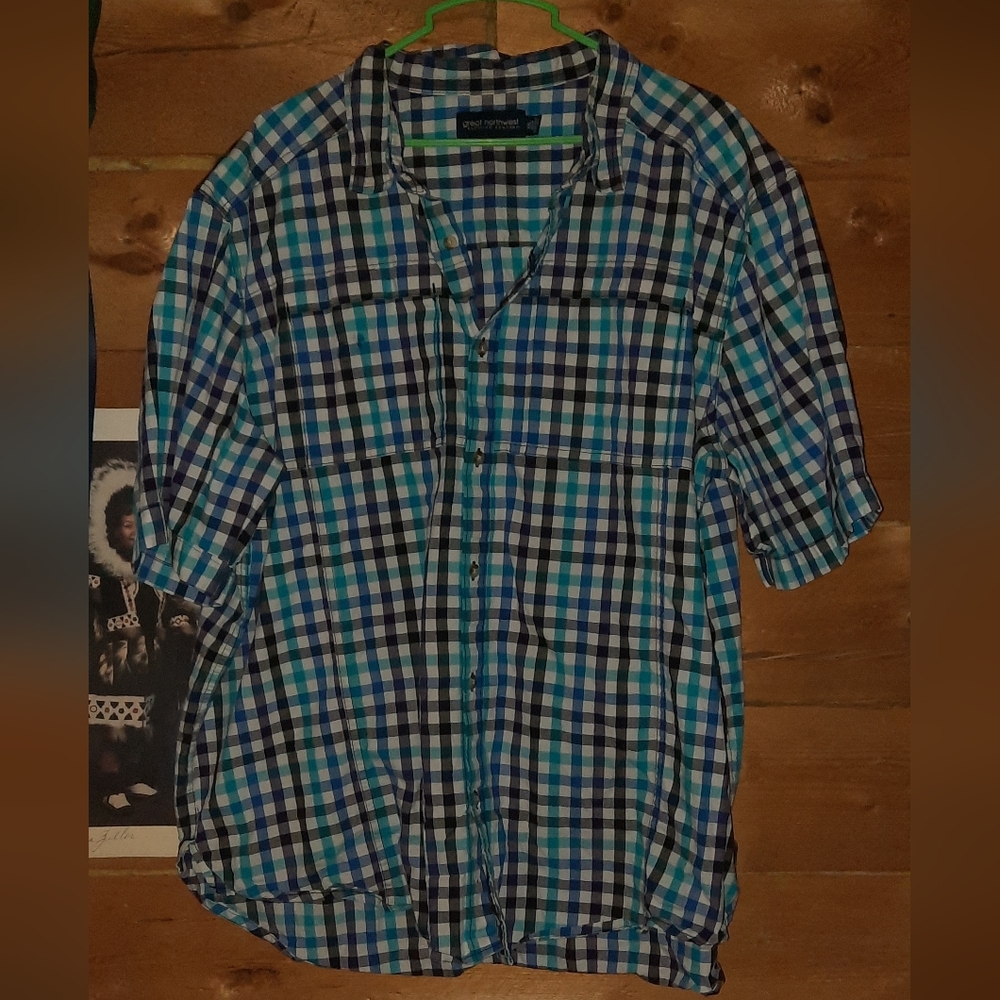 🍀3/15 Men's Great Northwest Plaid short sleeve shirt